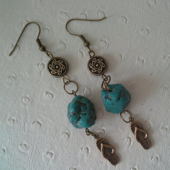 NEW Genuine Magnesite earrings - Picture 1 of 1
